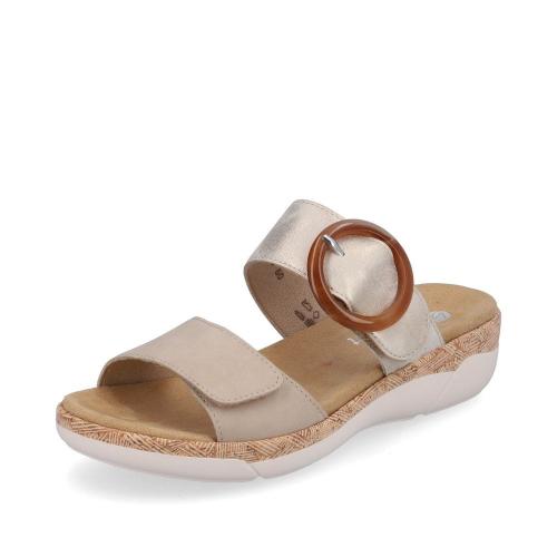 Remonte Damen Pantoletten champagner-beige S13  R6858-60 