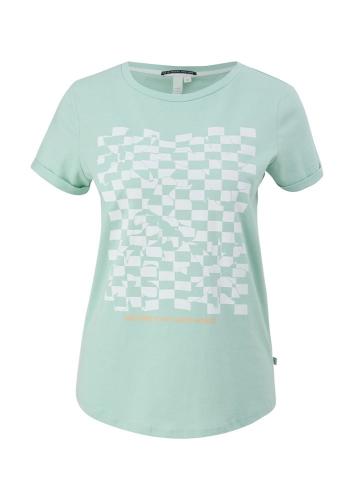 QS designed by Baumwollshirt mit Frontprint grün, schwarz S13 2127632 