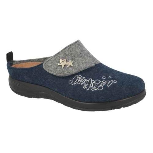 Fly Flot Hausschuh Hauspantolette blau kombi 863656 