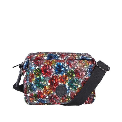 Rieker Umhängetasche Crossbody-Bag bunte Tupfen schwarz S22 H1455-94 