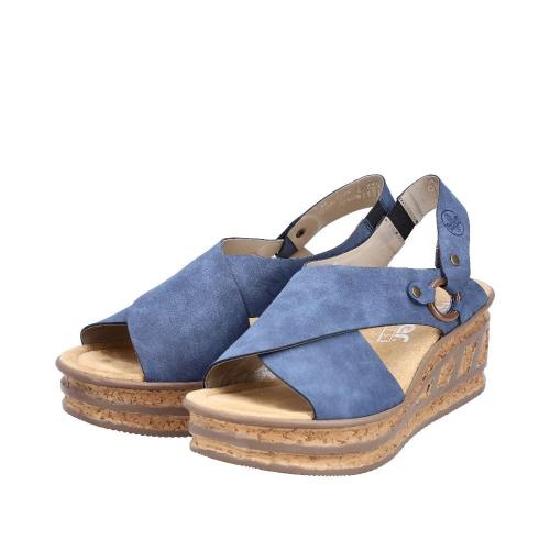 Rieker Sandale Sandalette blau S12 68184-14 