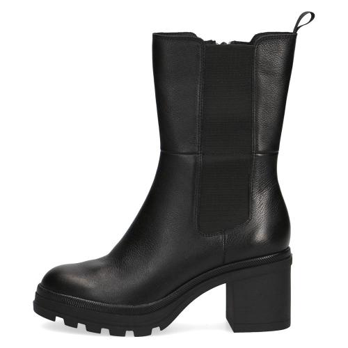 Caprice Stiefelette Leder Blockabsatz Wechselfußbett schwarz S22 9-9-25420-29 
