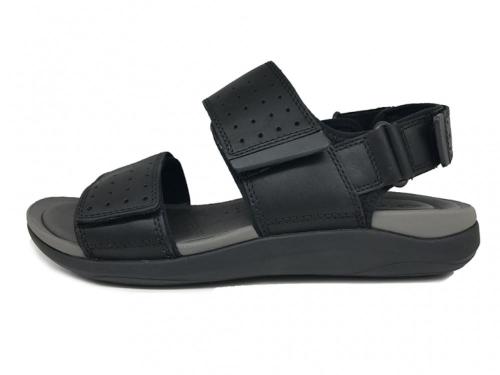 Clarks Sandale Leder Klettverschluss Leder schwarz 26132412 