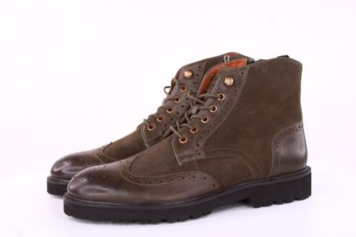 Marc Shoes NATHAN Herren Schnürboot Brogue Lochverzierung grün olive  S21 831631 