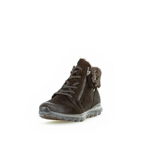Gabor rollingsoft Schnürstiefelette schwarz S21 76.866.47 6 | schwarz (Flausc | 