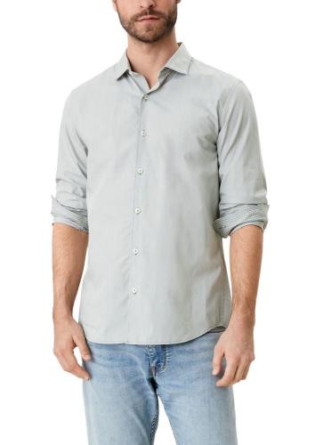 s.Oliver Hemd Langarm Slim Fit Baumwolle grün 2109893 