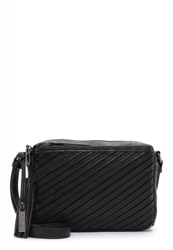Tamaris Crossbody-Bag Umhängetasche Julina Streifen- Design schwarz S22 32021,100 