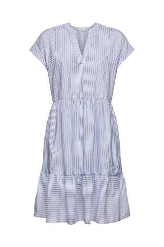 ESPRIT Sommerkleid Streifenmuster Volantsaum weiß S12 052EE1E343 38 | E112 OFF WHITE | 