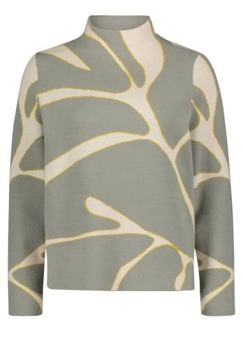 Betty Barclay Strickpullover Stehkragen grafisches Muster grün,rot S22 57981026 