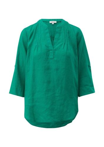 s.Oliver Leinenbluse mit Pintucks grün, weiß S13  2129193 