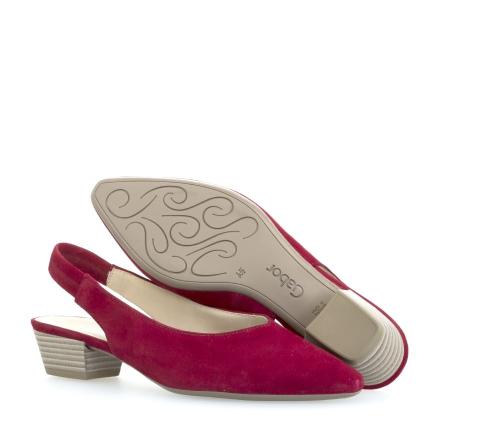 Gabor Slingpumps samt rot 25.630.15 