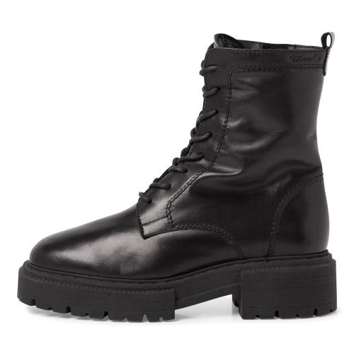 Tamaris Schnürstiefelette Schnürboots Leder schwarz S22 1-1-26277-29 36 | 001 BLACK | 