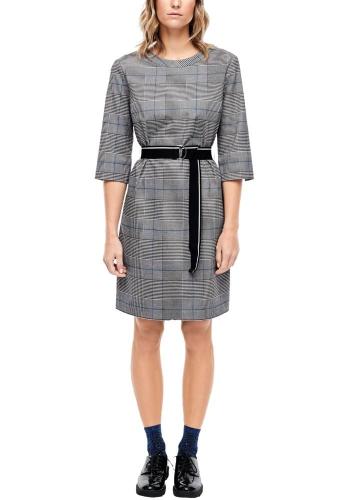 s. Oliver Kleid mit Gürtel kariert 2031783 