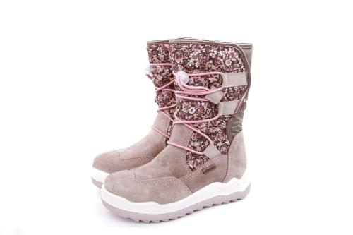 IMAC Kinder- Mädchen- Stiefel Schnellschnürung TEX- Membran Warmfutter Blumenmuster beige S22 281438 