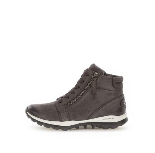 Gabor rollingsoft Schnürstiefelette Rauleder Wechselfußbett grau S22 96.868.39 