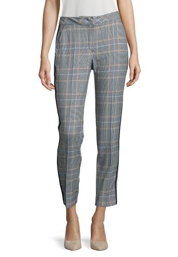 Betty Barclay Hose Regular Fit kariert blau beige 60791052 36 | 7889 Camel/Dark | 