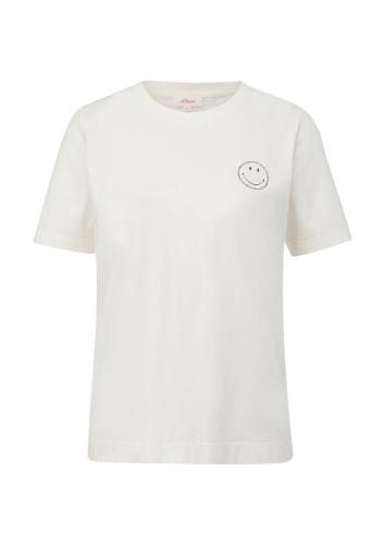 s.Oliver T-Shirt mit Smiley®-Print weiß, schwarz S13  2132177 