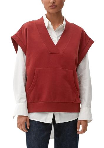 s.Oliver Lockeres Kurzarmsweatshirt Pullunder S22 2122619 40 | 3877 RED | 
