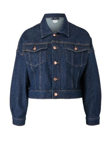 QS designed by Denimjacke im Boxy-Stil navy S22  2118830 