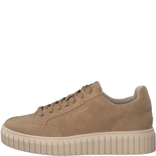 s.Oliver Damen Sneaker Plateau- Sohle beigeS22 5-5-23645-39 