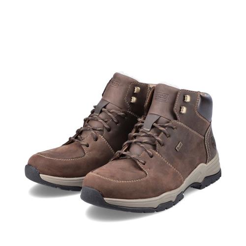 Rieker Antistress Herren Schnürboot Schnürschuh Lammwolle Leder TEX- Membran braun S21 F4332-26 