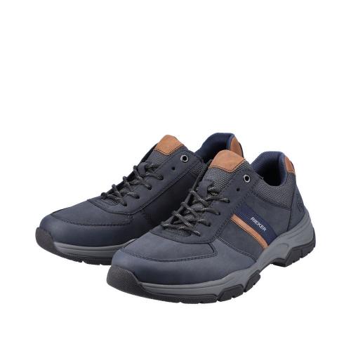 Rieker Herren Schnürschuhe blau-braun S23  11211-14 