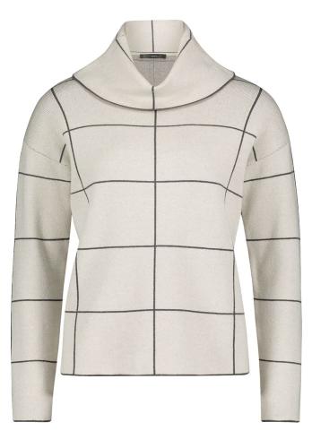 Betty Barclay Strickpullover Karo- Muster beige, grau S22 57941026 