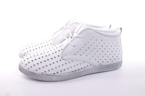 Andrea Conti Sneaker High Leder durchbrochen weiß S12 0349655001 