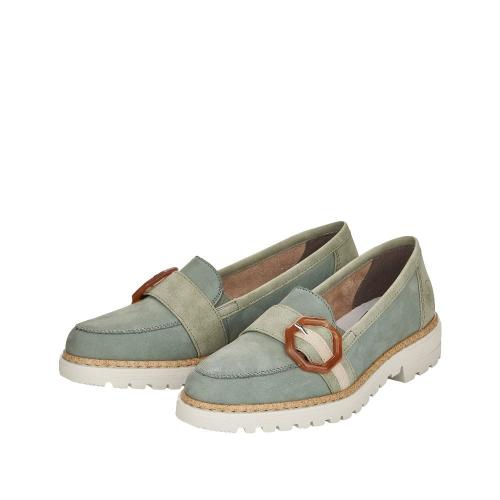 Rieker Antistress Damen Slipper Loafer grün S12 54864-52 