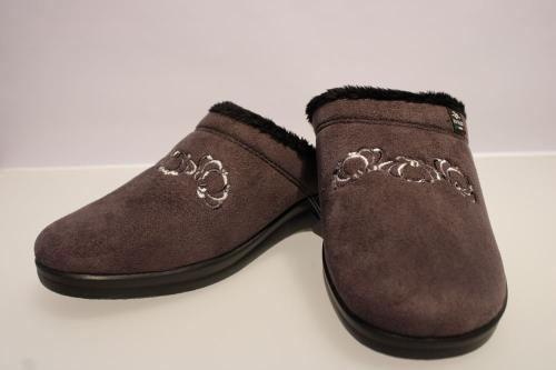 Fly Flot Hausschuh Hauspantolette anthrazit 863877 