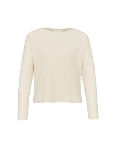 OPUS Langarmshirt Sifuna Fledermaus- Ärmel Strickoptik beige S12  10025510294120 