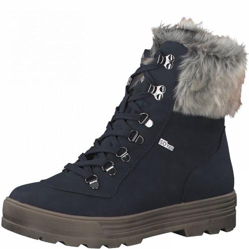 s.Oliver Stiefelette Boots Reißverschluss Schnürer blau S21 5-5-26231-37 37 | 805 NAVY | 