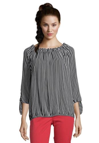 Betty Barclay Bluse Carmen 3/4 blau weiß  gestreift 39852653 