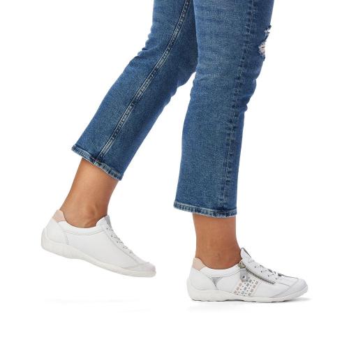 Remonte Damen Schnürschuh weiß R3404-80 37 | weiss/rose/silv | G