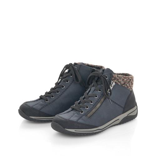 Rieker Antistress Schnürschuh Schnürstiefel blau  S21  L5223-00 37 | schwarz/pazifik | E