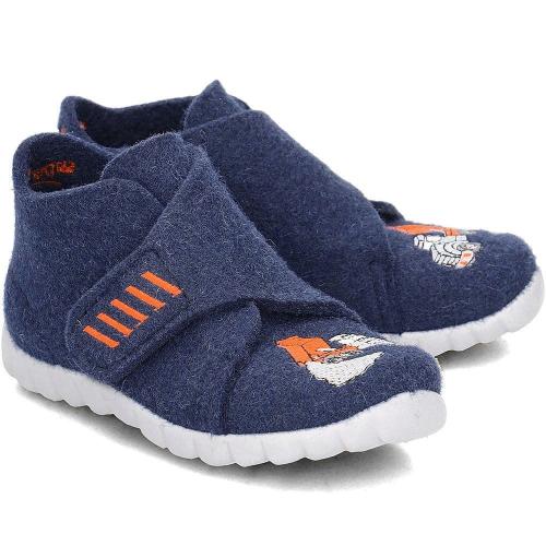 superfit HAPPY blau Filz Hausschuh 3-00291-80  