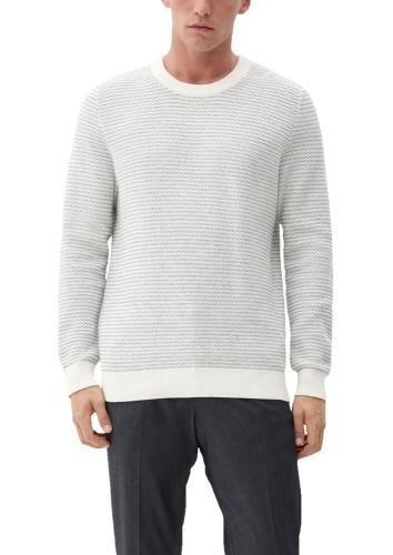 s.Oliver Strickpullover Rundhals Rippblende S22 2118059 