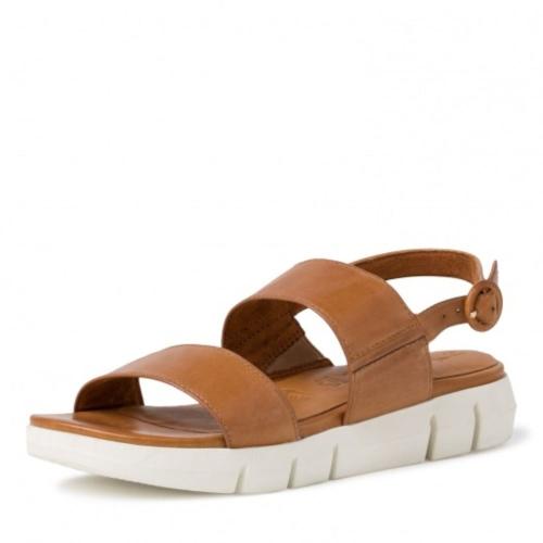 Tamaris Sandale Keilabsatz Leder braun 1-1-28190-34 