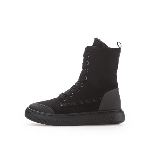 Gabor Damen Winterstiefelette  COMFORT-Mehrweite OPTIFIT-Wechselfußbett warm gefüttert schwarz S22 96.514.91 5 | schwarz (Webl.) | H