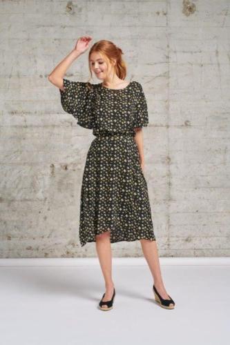 Smashed Lemon Bluse Top  Volantärmel schwarz 21120-999 