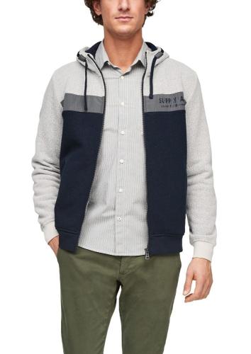 s.Oliver Sweatjacke Kapuze mit Colour - Blocking beige 2062483 