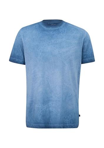 QS designed by Herren T-Shirt aus reiner Baumwolle blau S13  2130470 