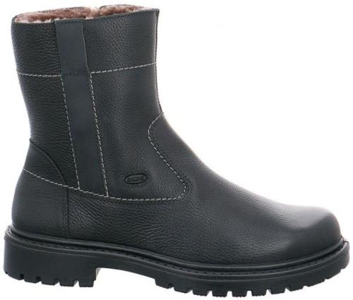 Jomos Stiefel Reißverschluss Lammfell warm H- Weite Leder schwarz 456504 