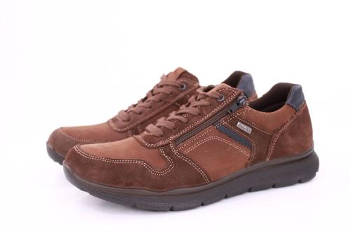 IMAC Herren Schnürschuh Sneaker  Nubukleder bequem braun S21 803178 45 | t.morro/blu | 