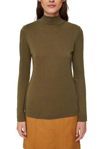 ESPRIT Longsleeve mit Stehkragen mit TENCEL™ 091EE1K318 