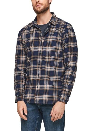 s.Oliver Hemd kariert Slim Stretchhemd blau S21 2106433 