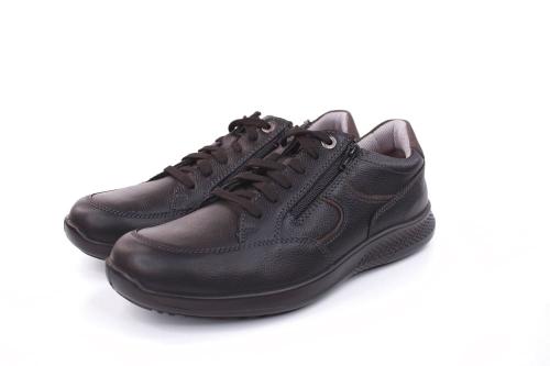Jomos Herren Schnürhalbschuh Leder Spezialweite K schwarz S22 322414 