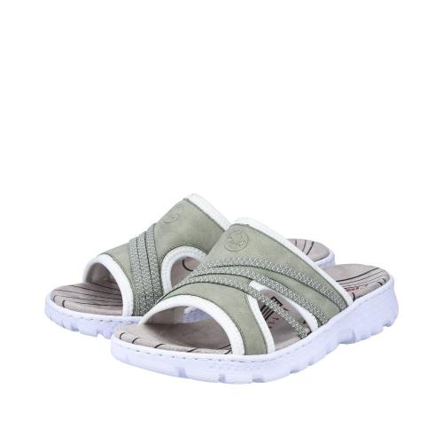 Rieker Antistress Damen Pantolette sportiv grün S12  67880-52 