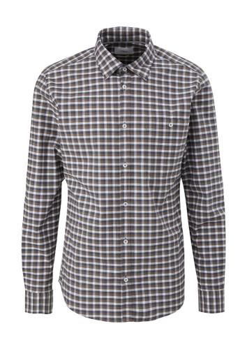 s.Oliver Karohemd aus Baumwollstretch braun S13  2125895 M | 86N6 BROWN | 