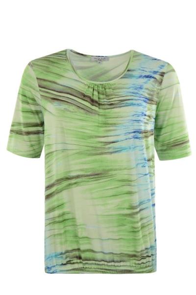 Hajo Shirt mit Raffung grün  19070 